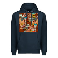 Navy football hereford sunflower seamless pattern Premium Hoodie - JahusDesignShop