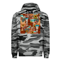 Slate Camo football hereford sunflower seamless pattern Premium Hoodie - JahusDesignShop