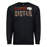 Black baseball sister with leopard Premium Sweatshirt - texasbilliewilder