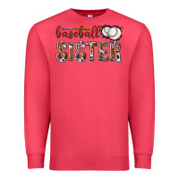 Cardinal baseball sister with leopard Premium Sweatshirt - texasbilliewilder