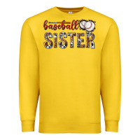 Lemon baseball sister with leopard Premium Sweatshirt - texasbilliewilder