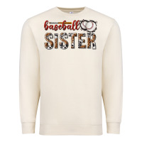 Sandshell baseball sister with leopard Premium Sweatshirt - texasbilliewilder