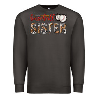 Smoke baseball sister with leopard Premium Sweatshirt - texasbilliewilder