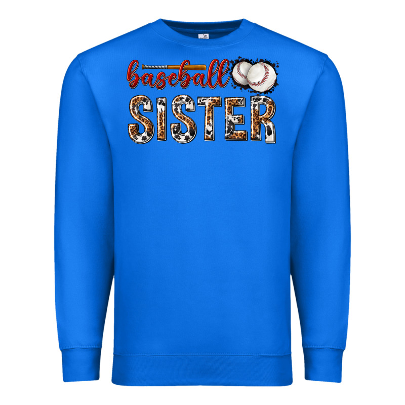 Baseball Sister With Leopard Premium Sweatshirt by texasbilliewilder | Teevron