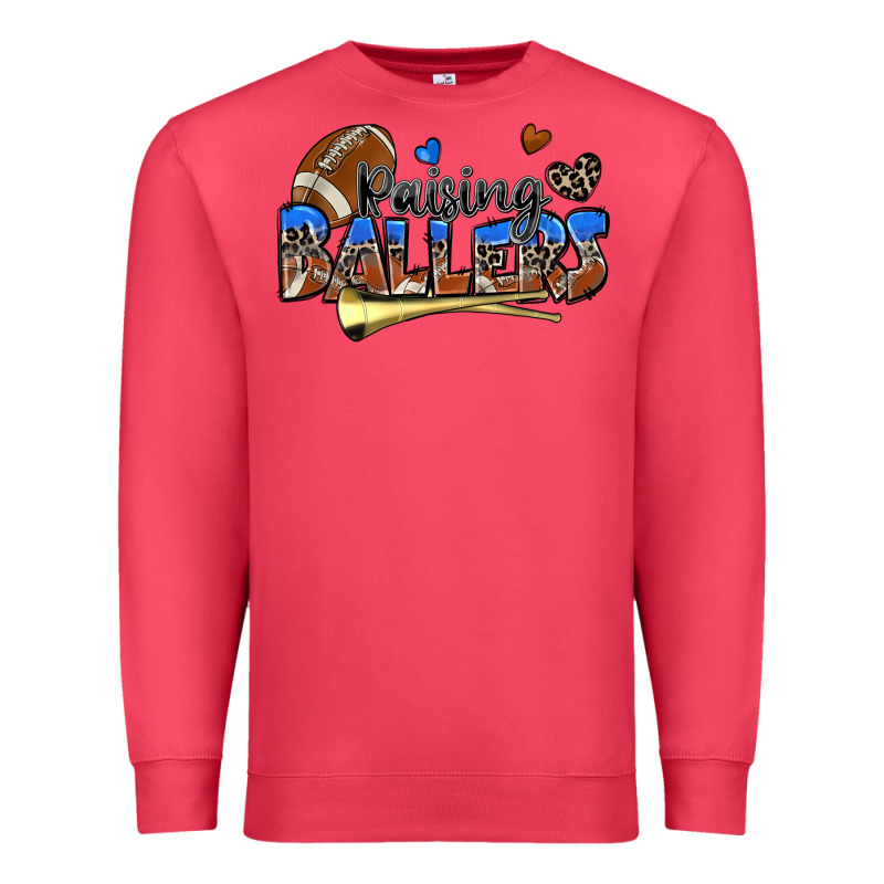 Raising Ballers Football Premium Sweatshirt by Zillion Design Studio | Teevron