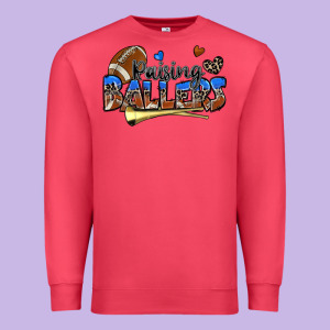 Raising Ballers Football Premium Sweatshirt Designed By Zillion Design Studio