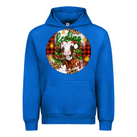 Cobalt Christmas feeling jolly cow ornament Urban Hoodie - Artiststas