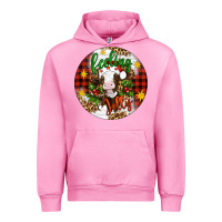 Fuchsia Pink Christmas feeling jolly cow ornament Urban Hoodie - Artiststas
