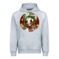 Heather Grey Christmas feeling jolly cow ornament Urban Hoodie - Artiststas