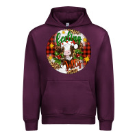 Mauve Wine Christmas feeling jolly cow ornament Urban Hoodie - Artiststas