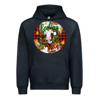Navy Christmas feeling jolly cow ornament Urban Hoodie - Artiststas