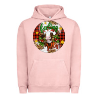 Pigment Salmon Christmas feeling jolly cow ornament Urban Hoodie - Artiststas
