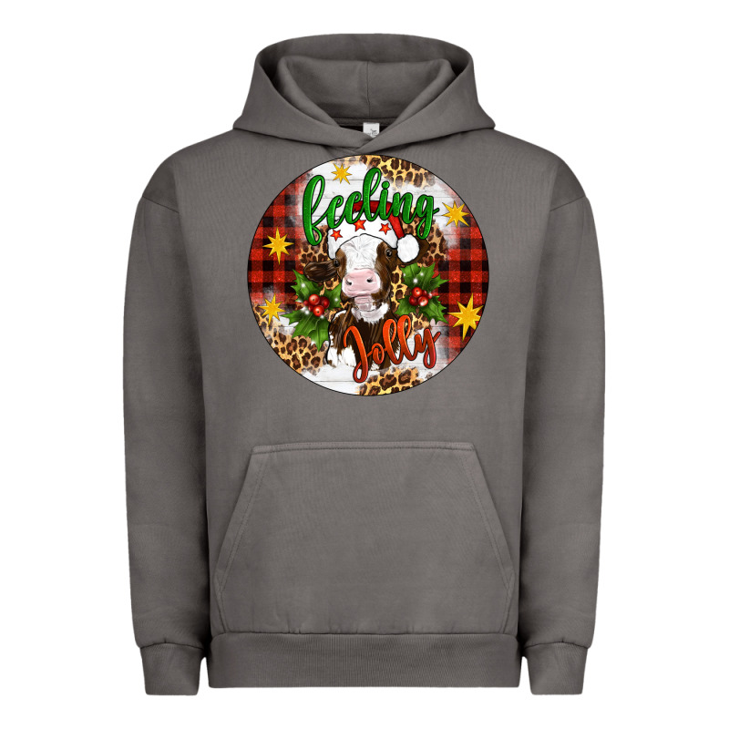Christmas Feeling Jolly Cow Ornament Urban Hoodie by Artiststas | Teevron