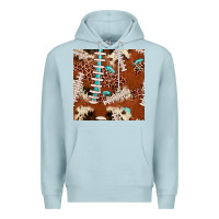 Blue Mist football leopard gemstone seamless pattern Premium Hoodie - JahusDesignShop