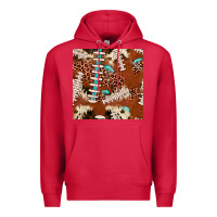 Cardinal football leopard gemstone seamless pattern Premium Hoodie - JahusDesignShop