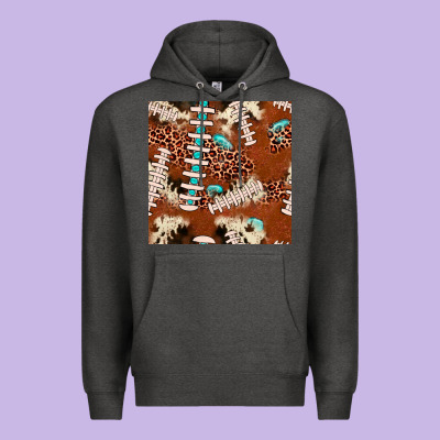 Football Leopard Gemstone Seamless Pattern Premium Hoodie Designed By Jahusdesignshop