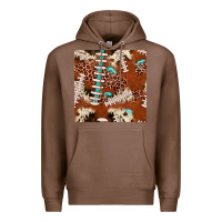 Chestnut football leopard gemstone seamless pattern Premium Hoodie - JahusDesignShop