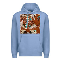 Colony Blue football leopard gemstone seamless pattern Premium Hoodie - JahusDesignShop