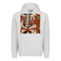 Dove Grey football leopard gemstone seamless pattern Premium Hoodie - JahusDesignShop