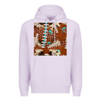 Lilac football leopard gemstone seamless pattern Premium Hoodie - JahusDesignShop