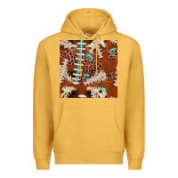 Mustard football leopard gemstone seamless pattern Premium Hoodie - JahusDesignShop