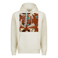 Oatmeal Heather football leopard gemstone seamless pattern Premium Hoodie - JahusDesignShop