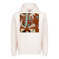 Pale Pink football leopard gemstone seamless pattern Premium Hoodie - JahusDesignShop