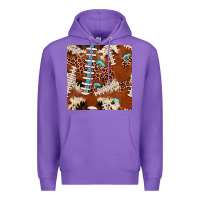 Purple football leopard gemstone seamless pattern Premium Hoodie - JahusDesignShop