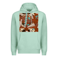 Seafoam football leopard gemstone seamless pattern Premium Hoodie - JahusDesignShop