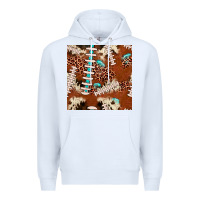White football leopard gemstone seamless pattern Premium Hoodie - JahusDesignShop