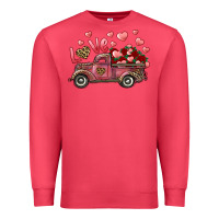 Cardinal Love Truck With Roses And Leopard Premium Sweatshirt - RanaPortraitStore