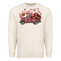Sandshell Love Truck With Roses And Leopard Premium Sweatshirt - RanaPortraitStore