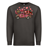 Love Truck With Roses And Leopard Premium Sweatshirt | Teevron
