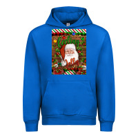 Cobalt Christmas Feeling Jolly Santa Urban Hoodie - Artiststas