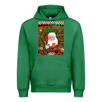 Emerald Christmas Feeling Jolly Santa Urban Hoodie - Artiststas