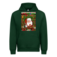 Forest Green Christmas Feeling Jolly Santa Urban Hoodie - Artiststas