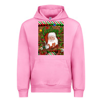 Fuchsia Pink Christmas Feeling Jolly Santa Urban Hoodie - Artiststas