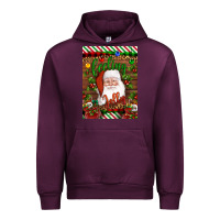 Mauve Wine Christmas Feeling Jolly Santa Urban Hoodie - Artiststas