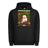 Pigment Black Christmas Feeling Jolly Santa Urban Hoodie - Artiststas