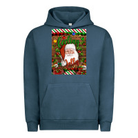 Pigment Midnight Navy Christmas Feeling Jolly Santa Urban Hoodie - Artiststas