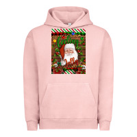 Pigment Salmon Christmas Feeling Jolly Santa Urban Hoodie - Artiststas