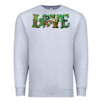 Heather Grey love with shamrock Premium Sweatshirt - RanaPortraitStore