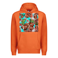 Carrot football leopard cactus seamless pattern Premium Hoodie - JahusDesignShop
