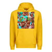 Lemon football leopard cactus seamless pattern Premium Hoodie - JahusDesignShop