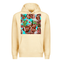 Pina Colada football leopard cactus seamless pattern Premium Hoodie - JahusDesignShop