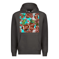 Smoke football leopard cactus seamless pattern Premium Hoodie - JahusDesignShop
