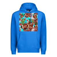 True Royal football leopard cactus seamless pattern Premium Hoodie - JahusDesignShop