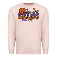 Pale Pink raising ballers basketball Premium Sweatshirt - Zillion Design Studio