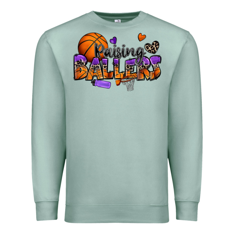 Raising Ballers Basketball Premium Sweatshirt by Zillion Design Studio | Teevron