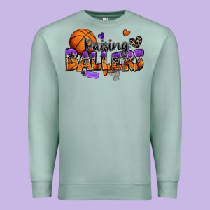 Raising Ballers Basketball Premium Sweatshirt Designed By Zillion Design Studio
